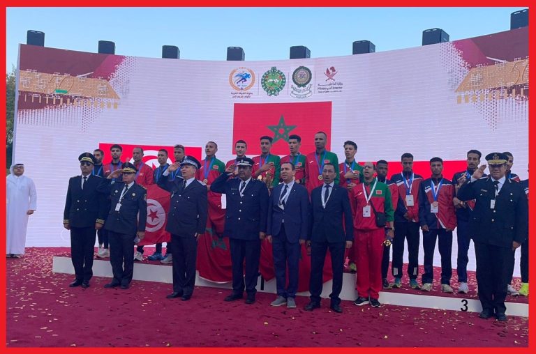 الأمن الوطني الرياضي يتوج بلقب بطولة الشرطة العربية للعدو الحر بقطر