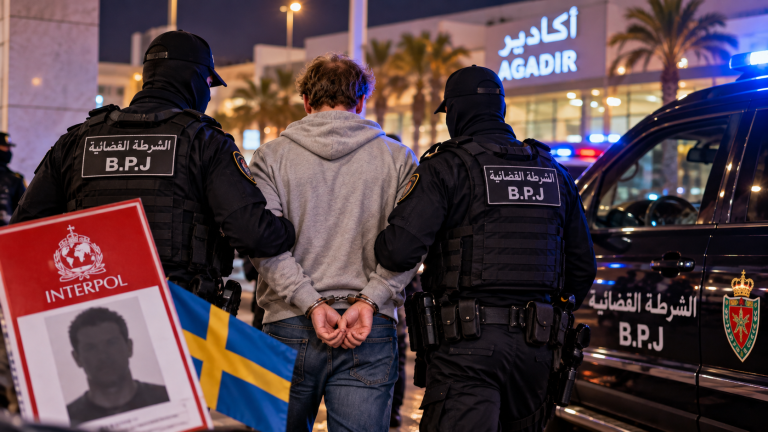 نشرة حمراء تقود إلى توقيف سويدي مبحوث عنه دوليا بأكادير