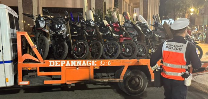 طنجة .. حملات أمنية مكثفة لمراقبة الدراجات النارية والتصدي لمخالفات السير